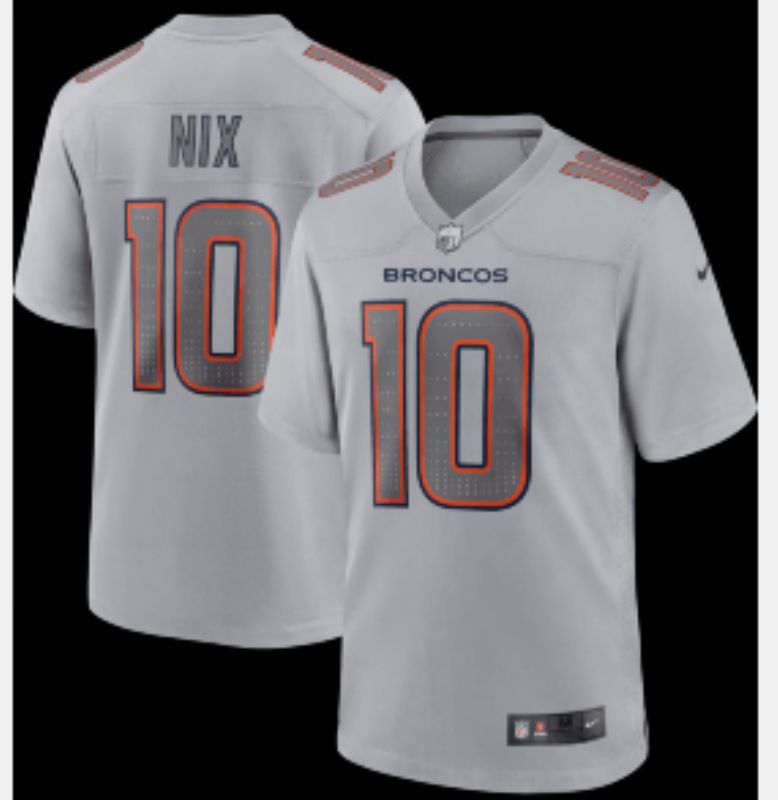 Men 2026 Denver Broncos #10 Nix grey Nike Limited NFL Jersey style 006->denver broncos->NFL Jersey
